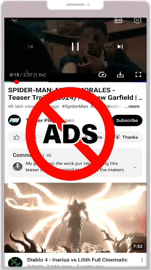 No Ads on videos